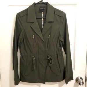 Green spring jacket.